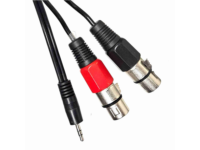 3.5mm to Dual XLR Female Cable