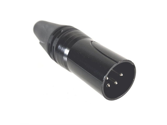 AMERICAN RECORDER Solder Type 4 pin Male XLR Connector - Black