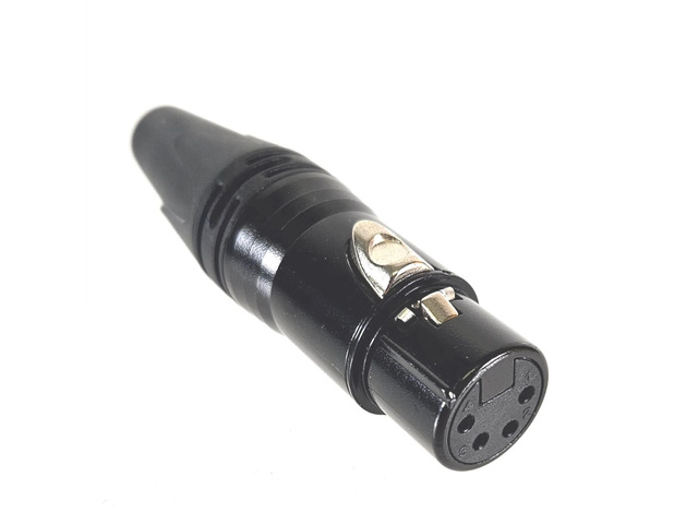 AMERICAN RECORDER Solder Type 4 pin Female ale XLR Connector - Black