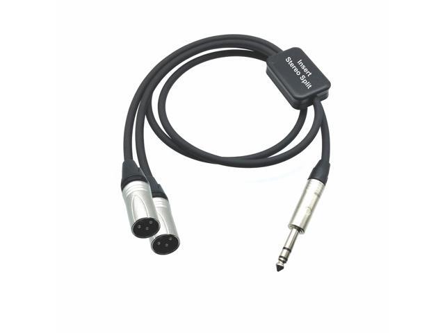 AMERICAN RECORDER PRO Series TRS to XLR Male Insert & Stereo Split Cable