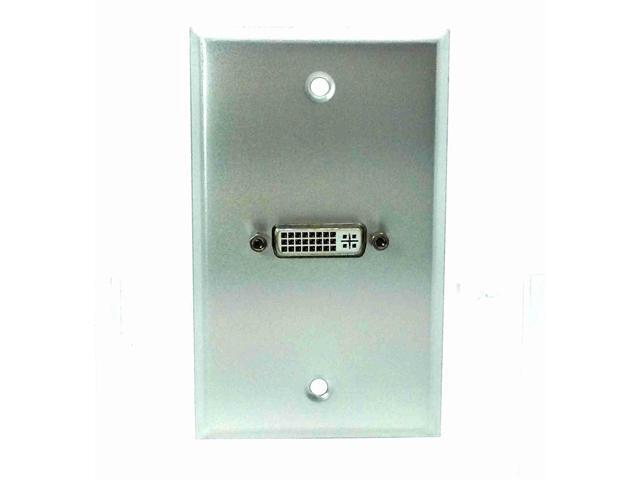 Single Gang DVI-D Aluminuml Wall Plate