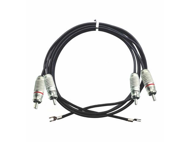 Turntable Cable RCA to RCA with Ground Lugs - image 4