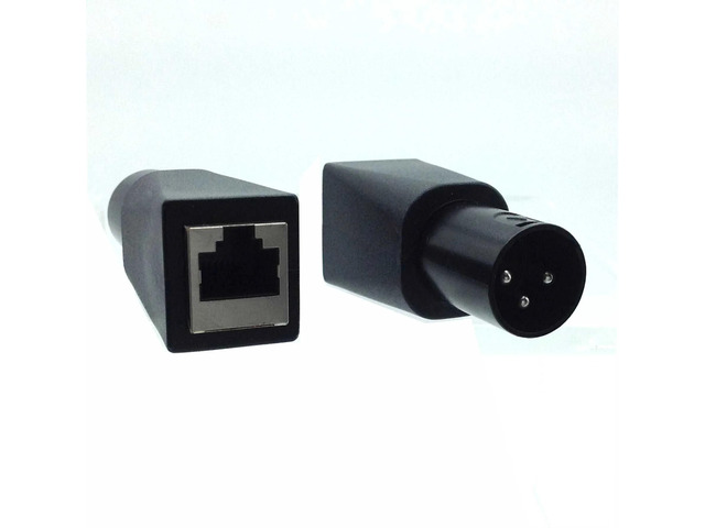 AMERICAN RECORDER DMX 3 Pin XLR Male to RJ45 Female Adapter
