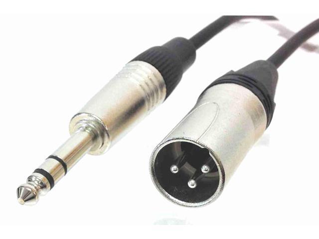 AMERICAN RECORDER 1/4 inch TRS Male to XLR Male Balanced Mic/Audio Cable