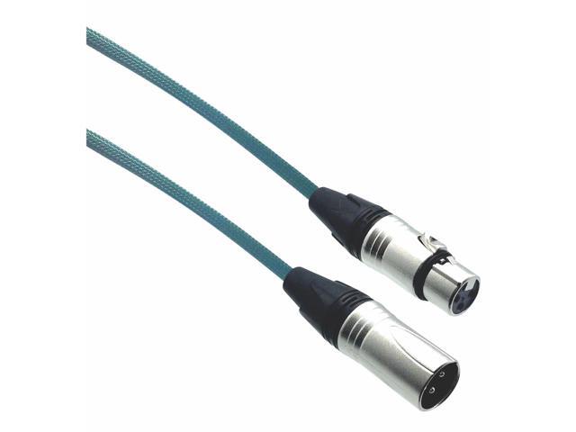 Designer Series XLR Microphone Cable with Forrest Green Design Protective Sleeve