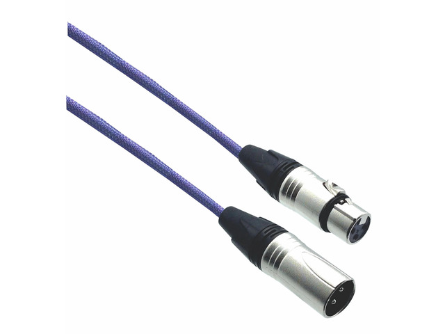 Designer Series XLR Microphone Cable with Purple Haze Design Protective Sleeve