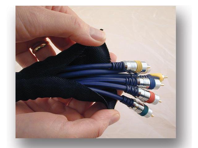 1' SNAKESKIN Wire & Cable Cover - Black - 50 feet pack