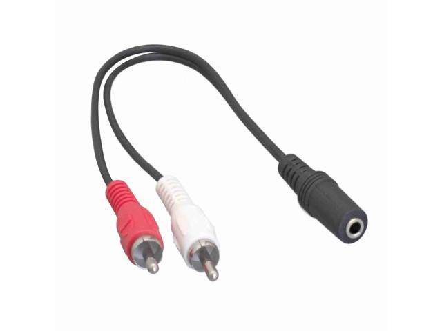 3.5mm Stereo Jack (female) to Dual RCA (male) - 6 inch