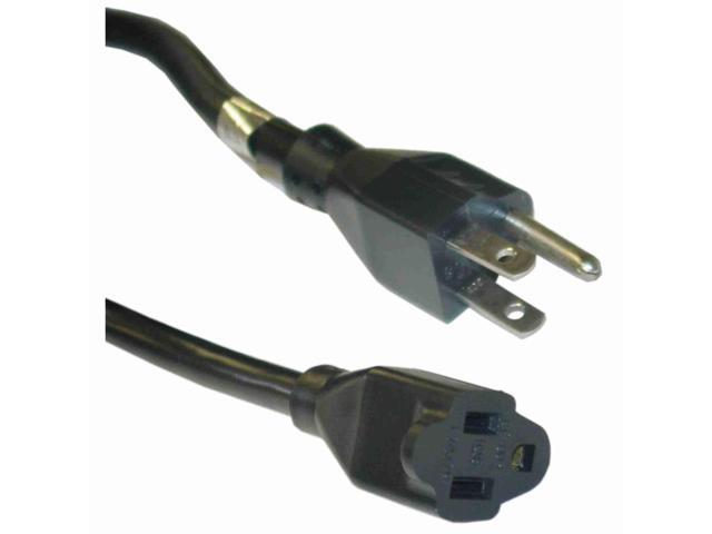 AMERICAN RECORDER Heavy Duty NEMA 5-15 AC Power Extension Cords, Black, 14 awg - UL Listed