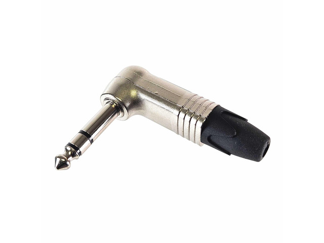 AMERICAN RECORDER Solder Type Heavy Duty 1/4? TRS Right Angle Connector, Nickel