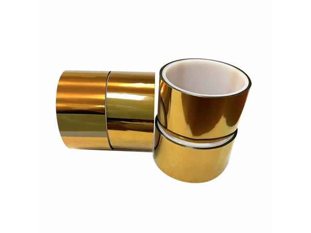 2 inch x 82 ft. Transparent Gold Plastic Leader Tape