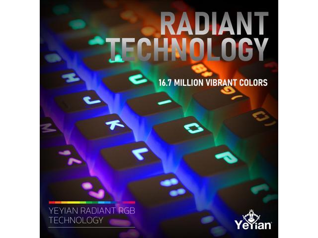 YEYIAN SPARK Mechanical Gaming Keyboard, 87 TKL RGB LED Backlit 16M Color Keys, OUTEMU Red Hot-Swappable Switches, Cherry MX Equivalent, 13 Modes,...