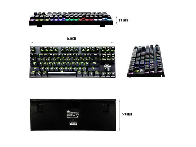 YEYIAN SPARK Mechanical Gaming Keyboard, 87 TKL RGB LED Backlit 16M Color Keys, OUTEMU Blue Hot-Swappable Switches, Cherry MX Equivalent, 13 Modes,...