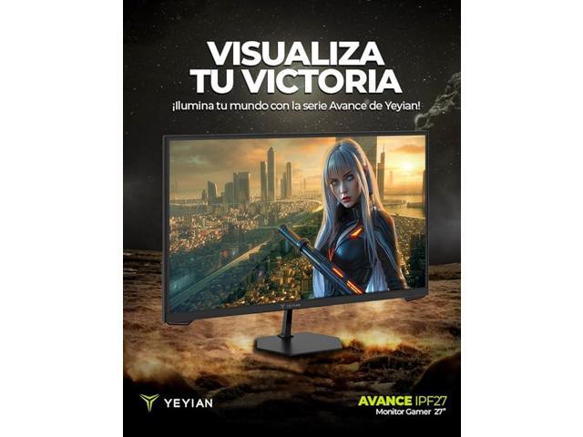YEYIAN 27 inch Gaming Monitor 1080P FHD 180Hz 1ms, 16:9 Flat IPS Ultra-Slim Panel, 97% sRGB 1000:1 Contrast Ratio 178° View Angle, HDR 10, HDMI...