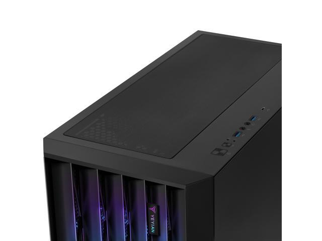 Yeyian PC Case. ATX Mid Tower, Tempered Glass, 4 ARGB Fans Included. YCM-APPHO-01FA