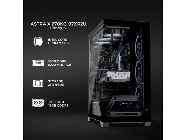 Yeyian Astra X Gaming Desktop Core Ultra 7 270K, 9070 XT, 32GB DDR5 6000MHz, 2TB SSD AIReady Tower with 360mm Liquid Cooling SKU YPI-AX270KC-97XR2U