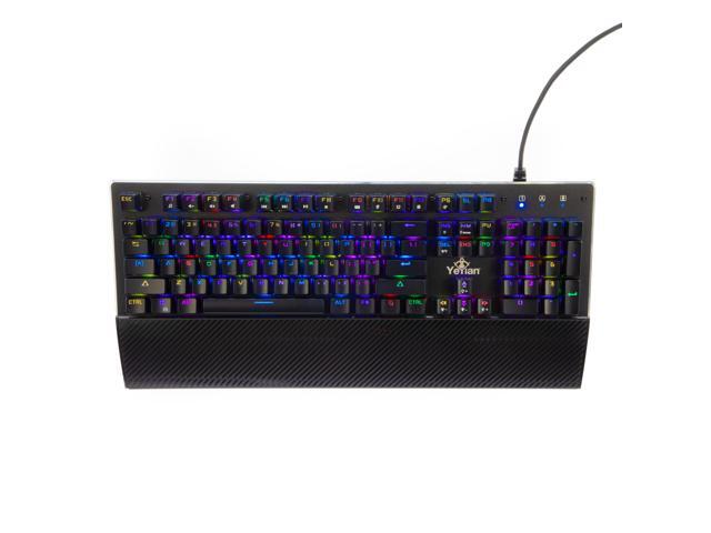 YEYIAN FLARE Mechanical Gaming Keyboard, 104 RGB LED Backlit 16M Color Keys, OUTEMU Red Hot-Swappable Switches, Cherry MX Equivalent, 14 Modes, 50M...