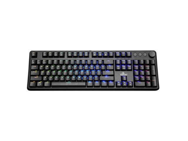 YEYIAN ASWARD Mechanical Gaming Multimedia Keyboard, 104 RGB LED Backlit 16M Color Keys, OUTEMU Blue Hot-Swappable Switches, Cherry MX Equivalent,...