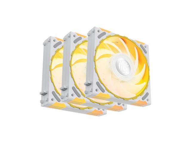Yeston * Zeaginal ZC-ZHUISHEN White*3 LED 120mm Case Fan,Quiet Edition High Airflow Color LED Case Fan for PC Cases, CPU Coolers Radiators...