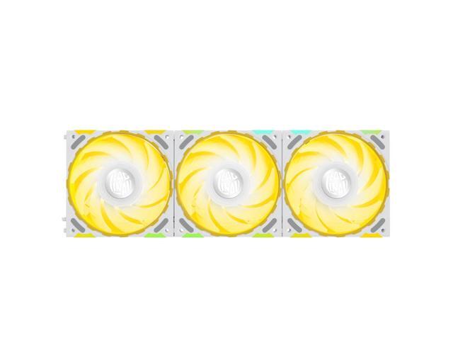 Yeston * Zeaginal ZC-ZHUISHEN White*3 LED 120mm Case Fan,Quiet Edition High Airflow Color LED Case Fan for PC Cases, CPU Coolers Radiators...