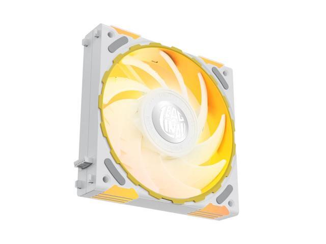 Yeston * Zeaginal ZC-ZHUISHEN White*3 LED 120mm Case Fan,Quiet Edition High Airflow Color LED Case Fan for PC Cases, CPU Coolers Radiators...