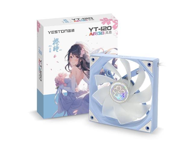 Yeston New Sakura ARGB LED 120mm Case Fan,Quiet Edition High Airflow Color LED Case Fan for PC Cases, CPU Coolers,Radiators SystemComputer Case...