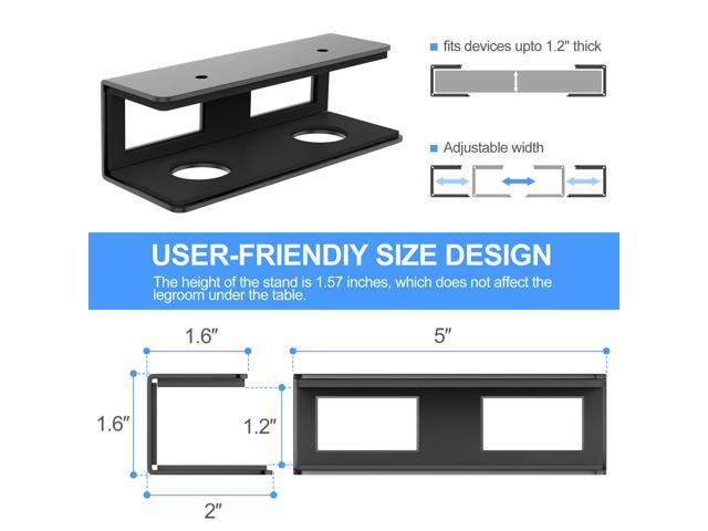 Under Desk Laptop Mount Metal Bracket with Felt Board to Protect Your Laptop, Under Desk Laptop Tray Holder Desk Shelf with Screws to Enhanced...