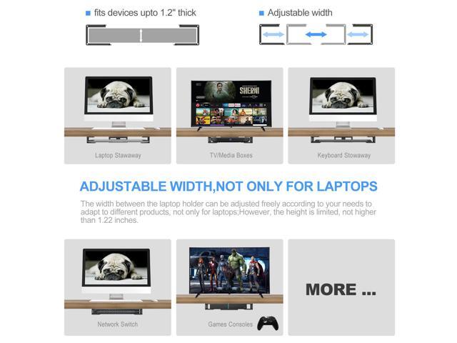 Under Desk Laptop Mount Metal Bracket with Felt Board to Protect Your Laptop, Under Desk Laptop Tray Holder Desk Shelf with Screws to Enhanced...