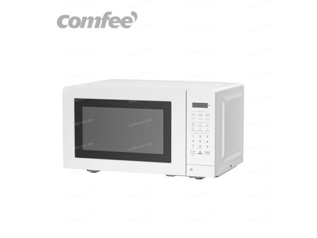 Comfee' Compact 700W Countertop Microwave Oven, 0.7 Cu Ft, Mute Function, Eco Mode, and Easy One-Touch Buttons, Ideal for Daily Cooking Needs, White