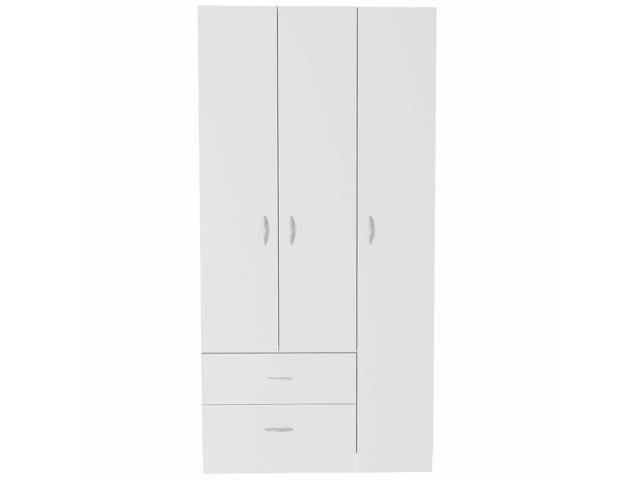 Eureka Three Door Armoire, Two Drawers, Rod
