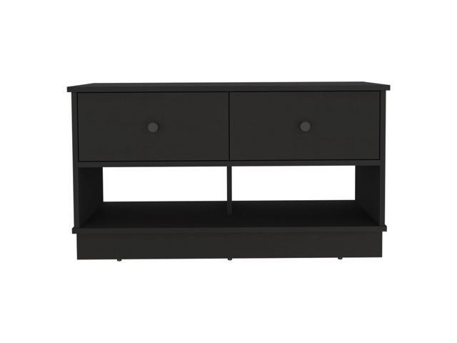 Tulip Storage Bench, Two Drawers, Two Shelves