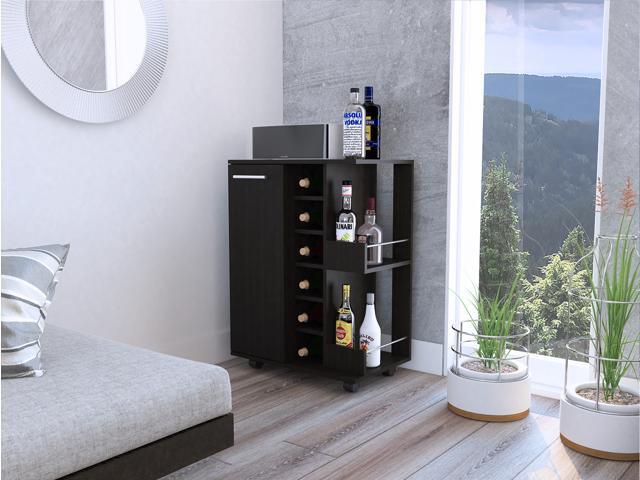 Tennessee Bar Cart made of particle board with a Black wenge.
