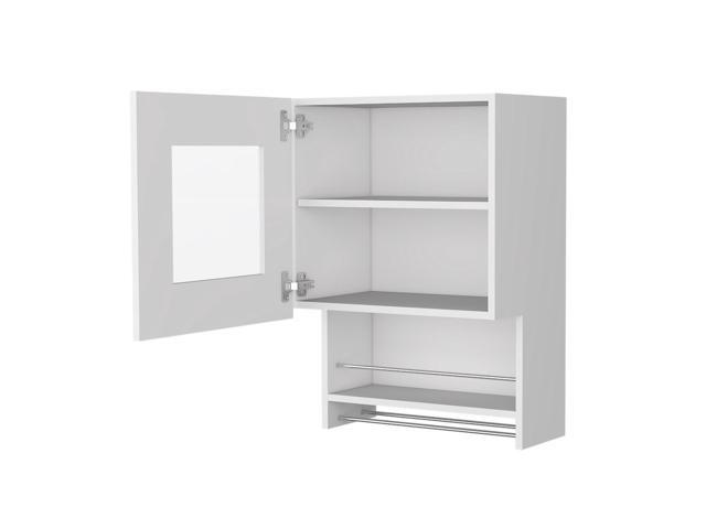Florence Kitchen Wall Cabinet, Spice and Towel Rack