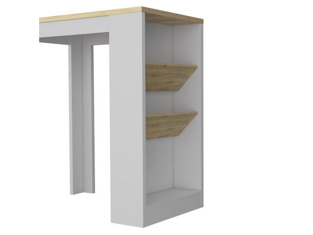 Cecil Kitchen Island, 3-Tier Shelf, Manufactured wood Top