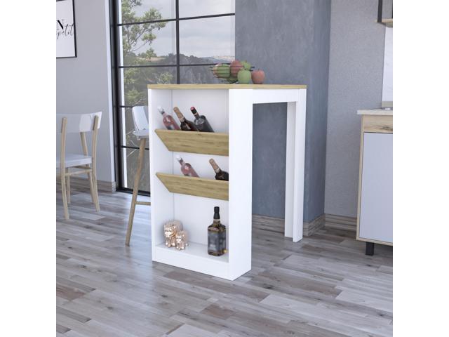 Cecil Kitchen Island, 3-Tier Shelf, Manufactured wood Top
