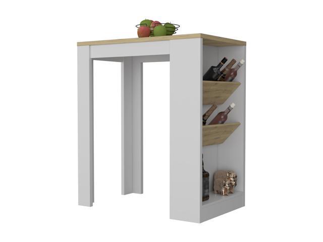 Cecil Kitchen Island, 3-Tier Shelf, Manufactured wood Top