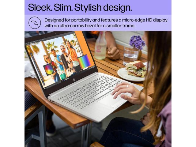 HP Portable Laptop, Student and Business, 14' HD Display, Intel Quad-Core N4120, 8GB DDR4 RAM, 64GB eMMC, 1 Year Office 365, Webcam, RJ-45, HDMI,...
