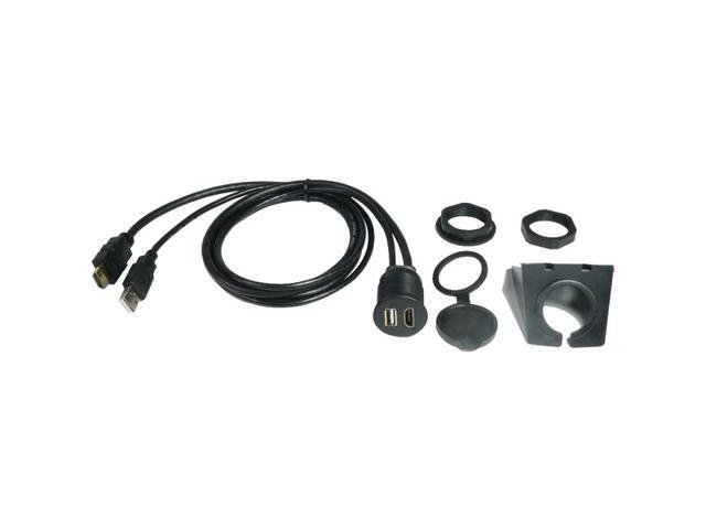 PAC - 3' Dash-Mount USB and HDMI Extension Cable - Black - image 9