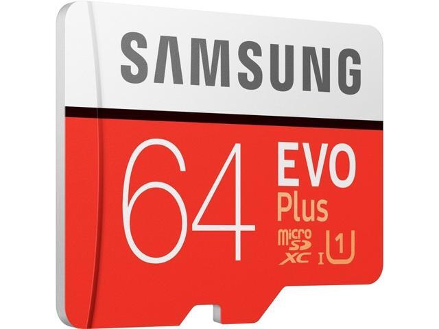 Samsung MB-MC64HA EVO Plus 64 GB Class 10/UHS-I (U3) microSDXC - 100 MB/s Read - 20 MB/s Write