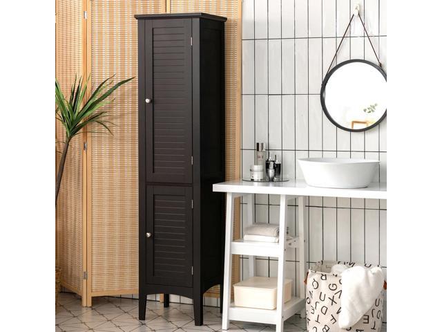 Freestanding Bathroom Storage Cabinet for Kitchen and Living Room-Brown
