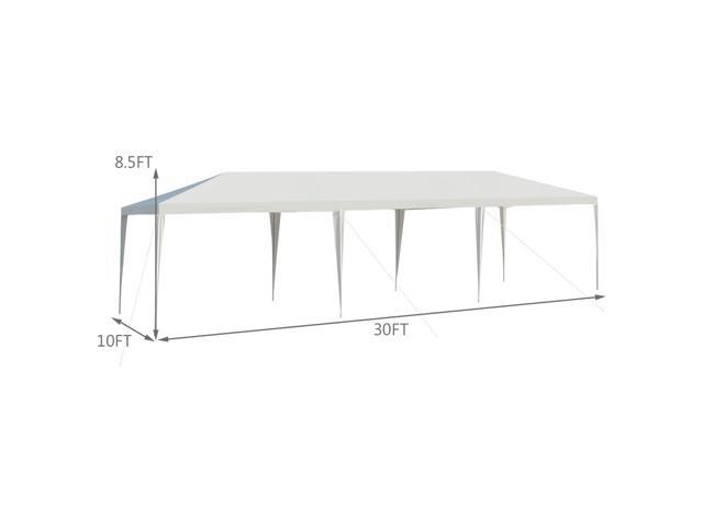 10 x 30 Feet Gazebo Canopy Tent with Connection Stakes and Wind Ropes