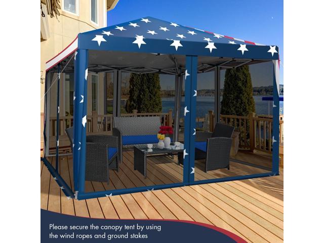 10 x 10 Feet Pop-up Canopy Tent Gazebo Canopy for Outdoor