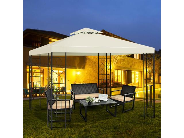 2 Tiers 10 x 10 Feet Patio Gazebo Canopy Tent