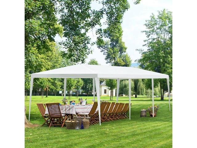 10 x 30 Feet Gazebo Canopy Tent with Connection Stakes and Wind Ropes