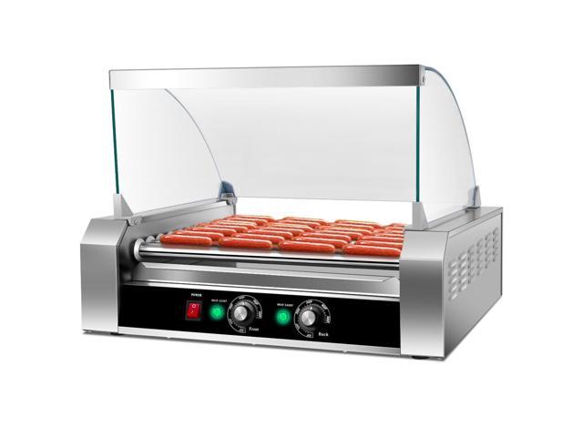 Stainless Steel Commercial 11 Roller Grill and 30 Hot Dog Cooker Machine
