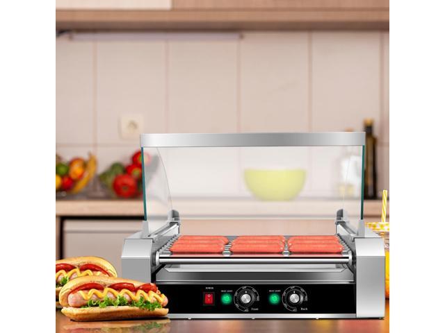 Stainless Steel Commercial 11 Roller Grill and 30 Hot Dog Cooker Machine