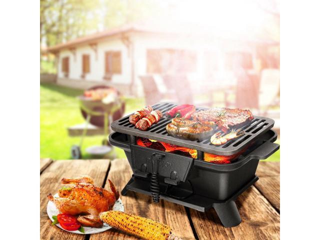 Heavy Duty Cast Iron Tabletop BBQ Grill Stove for Camping Picnic