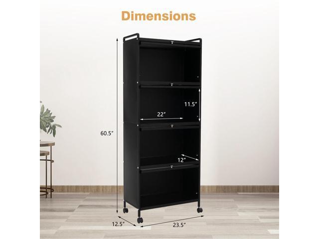 5-Tier Kitchen Baker's Rack with Flip-up PC Doors