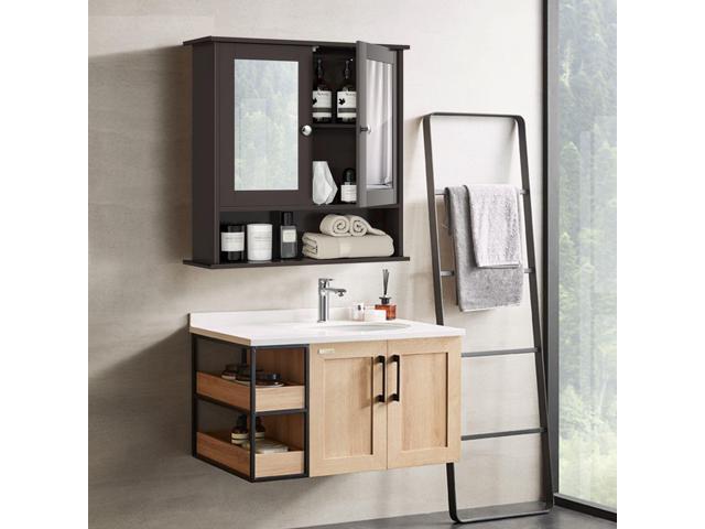 Bathroom Wall Mount Mirror Cabinet Organizer