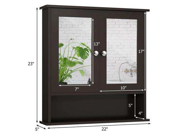 Bathroom Wall Mount Mirror Cabinet Organizer